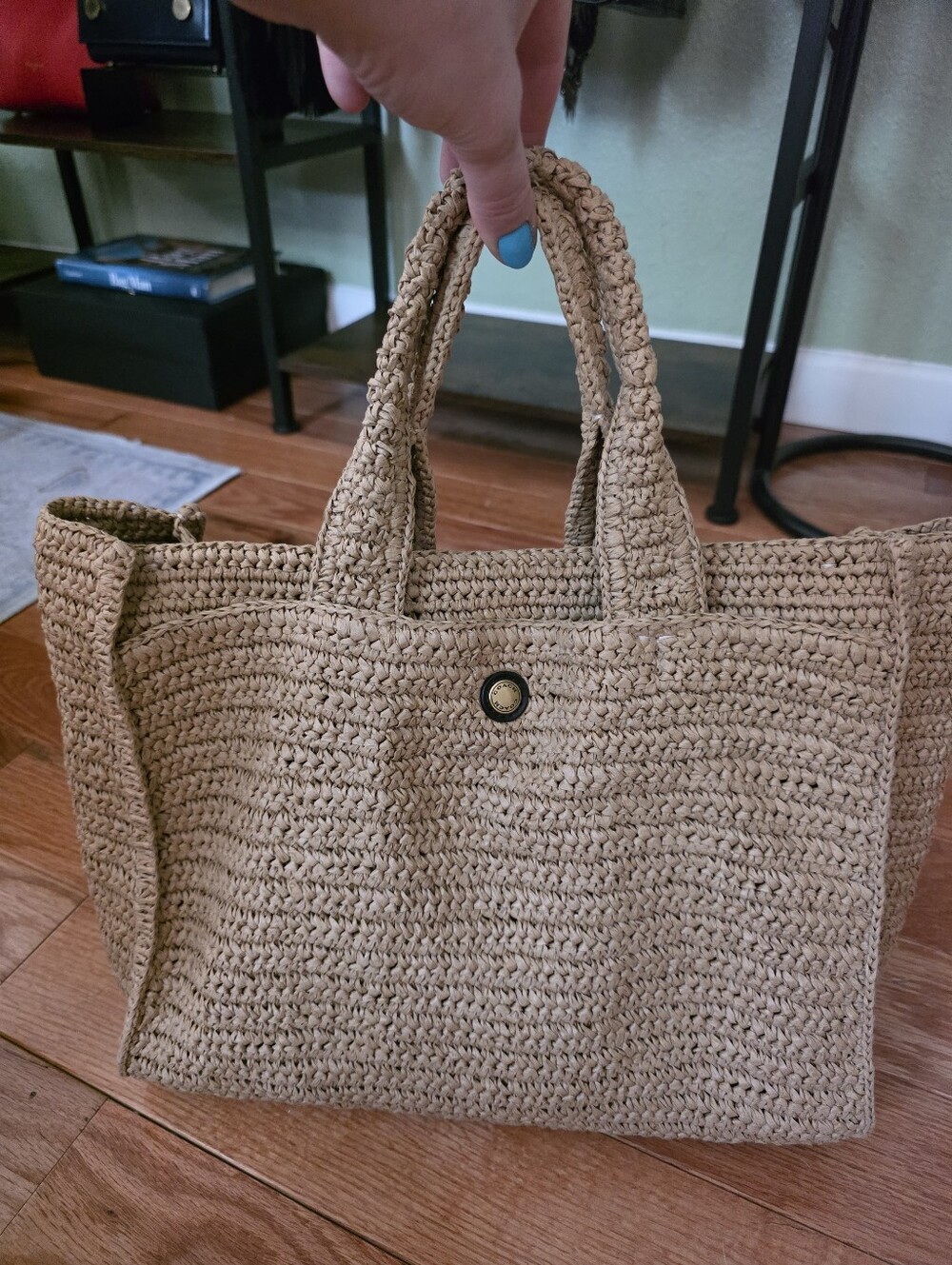 Coach Cargo Tote, Straw - Picture 2 of 8